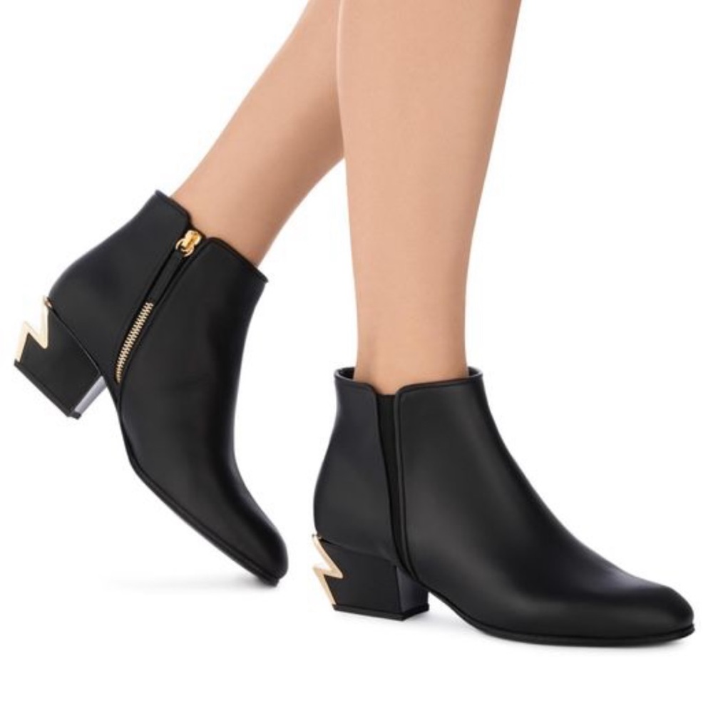 giuseppe zanotti G-heel lightning heel bootie